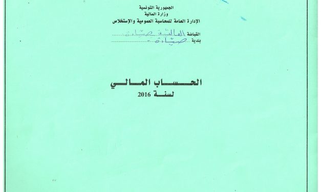 الحساب المالي لسنة 2016